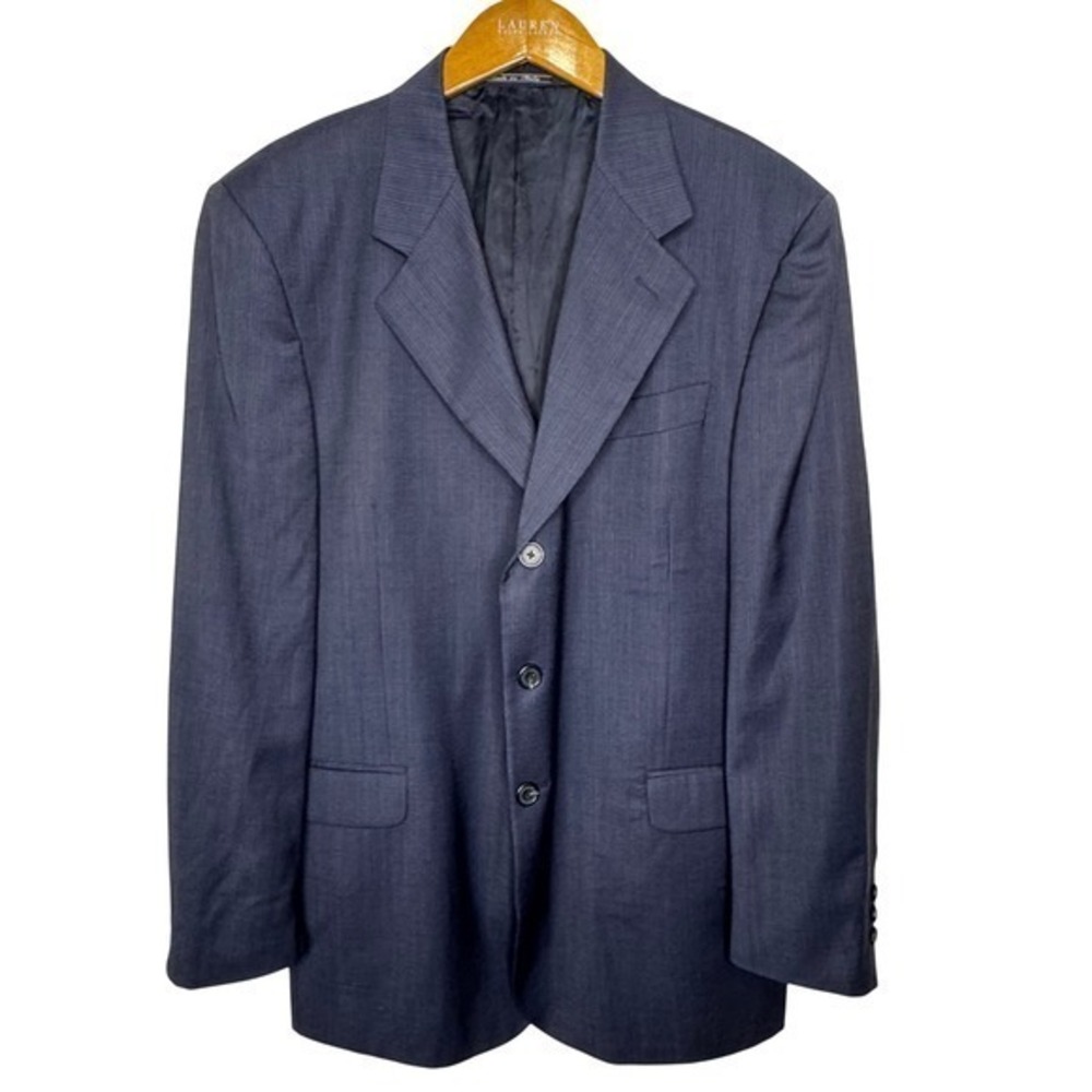 Fendi Wool‎ Blazer Mens Blue Striped 46R